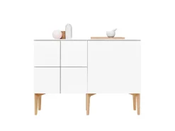 Lundia Fuuga sideboard, 128 cm, white - oak