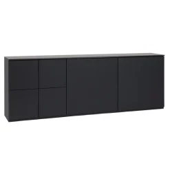 Lundia Fuuga sideboard, 192 cm, with plinth, black