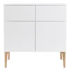 Lundia Fuuga sideboard, 96 cm, white - oak