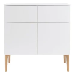Lundia Fuuga sideboard, 96 cm, white - oak