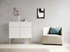 Lundia Fuuga sideboard, 96 cm, white - oak