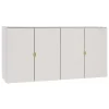 Lundia Fuuga sideboard, 128 cm, wall mounting, cashmere-Terrazzo-brass