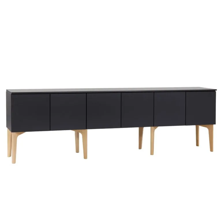 Lundia Fuuga TV table with doors, black - oak