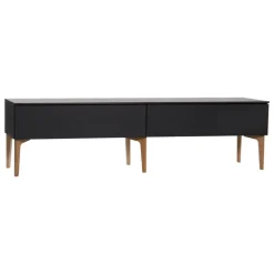 Lundia Fuuga TV table with drawers, black - oak