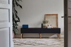 Lundia Fuuga TV table with drawers, black - oak