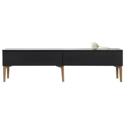 Lundia Fuuga TV table with drawers, black - oak