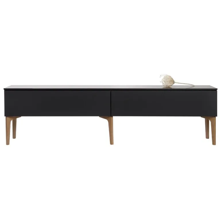 Lundia Fuuga TV table with drawers, black - oak
