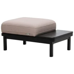 Lundia Hetki ottoman, black base - nude Muru 464
