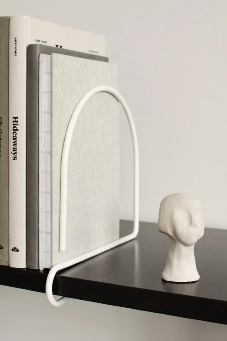 Lundia Wire bookend, round, white