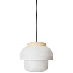 Made By Hand Papier Double pendant lamp, 40 cm, soft yellow