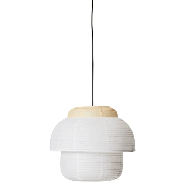 Made By Hand Papier Double pendant lamp, 40 cm, soft yellow
