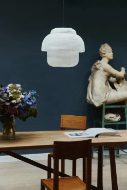 Made By Hand Papier Double pendant lamp, 40 cm, white