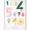MADO Spaghetti Numbers poster, 50 x 70 cm, multicolour