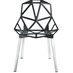 Magis Chair_One, anthracite - polished aluminium legs