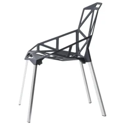 Magis Chair_One, anthracite - polished aluminium legs