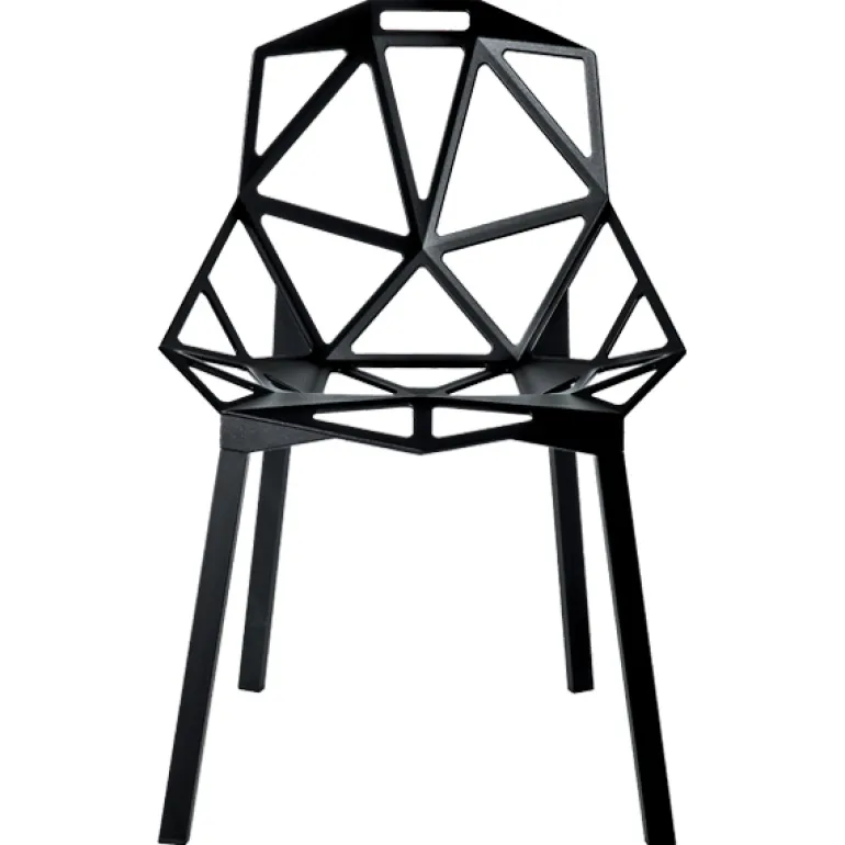 Magis Chair_One, black - painted aluminium legs