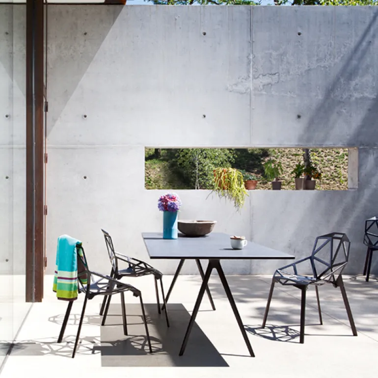 Magis Chair_One, black - painted aluminium legs