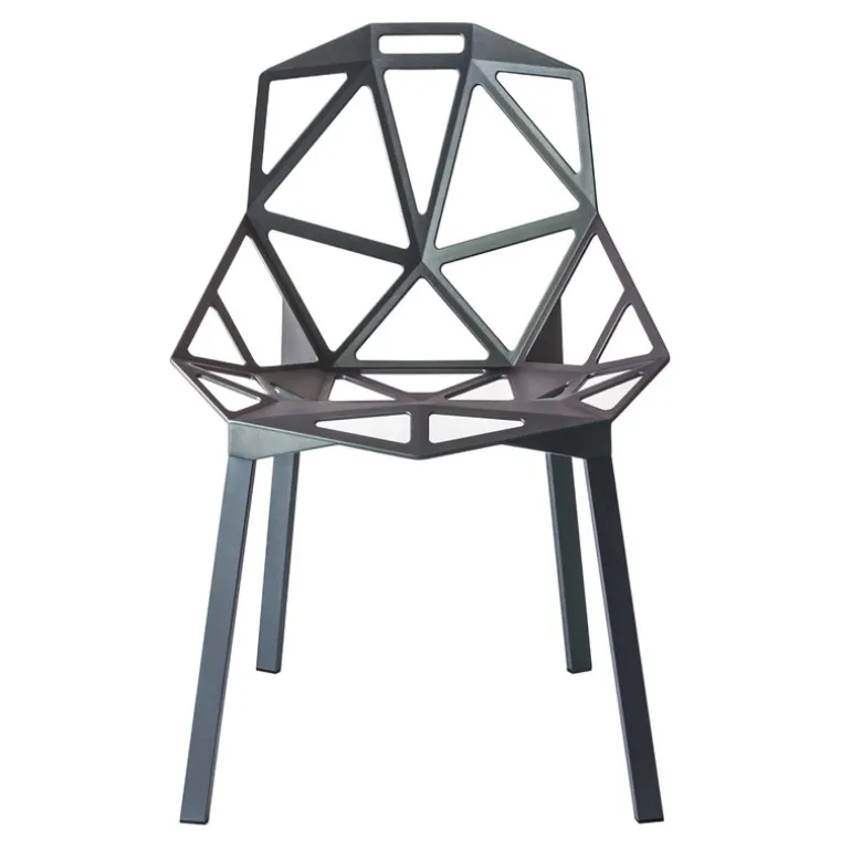 Magis Chair_One, grey/green painted aluminium