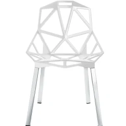 Magis Chair_One, white - polished aluminium legs