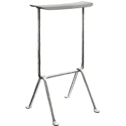 Magis Officina bar stool, high, galvanized, metallised grey