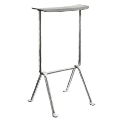 Magis Officina bar stool, medium, galvanized, metallised grey
