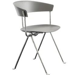 Magis Officina chair, galvanized, grey metallised