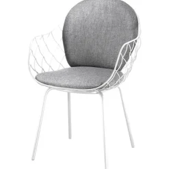 Magis Pina chair, white steel frame, grey seat