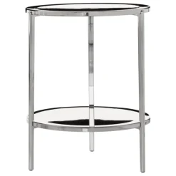 Magis Tambour side table, 65 cm, polished aluminium