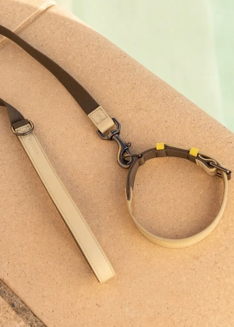 Masimalo Colour Block leash, light sage - khaki