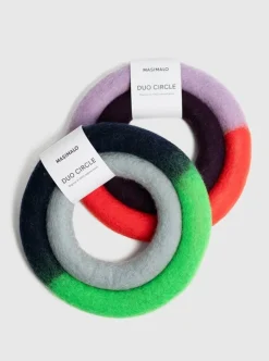 Masimalo Duo Circle dog toy, orange - purple