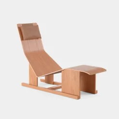 Massproductions 4 PM chaise longue, American cherry