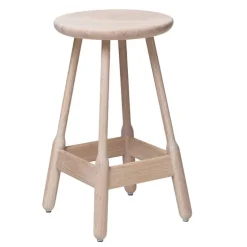 Massproductions Albert bar stool, white oiled oak