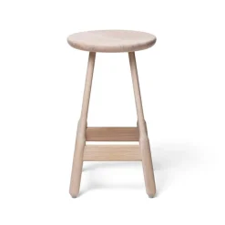 Massproductions Albert bar stool, white oiled oak