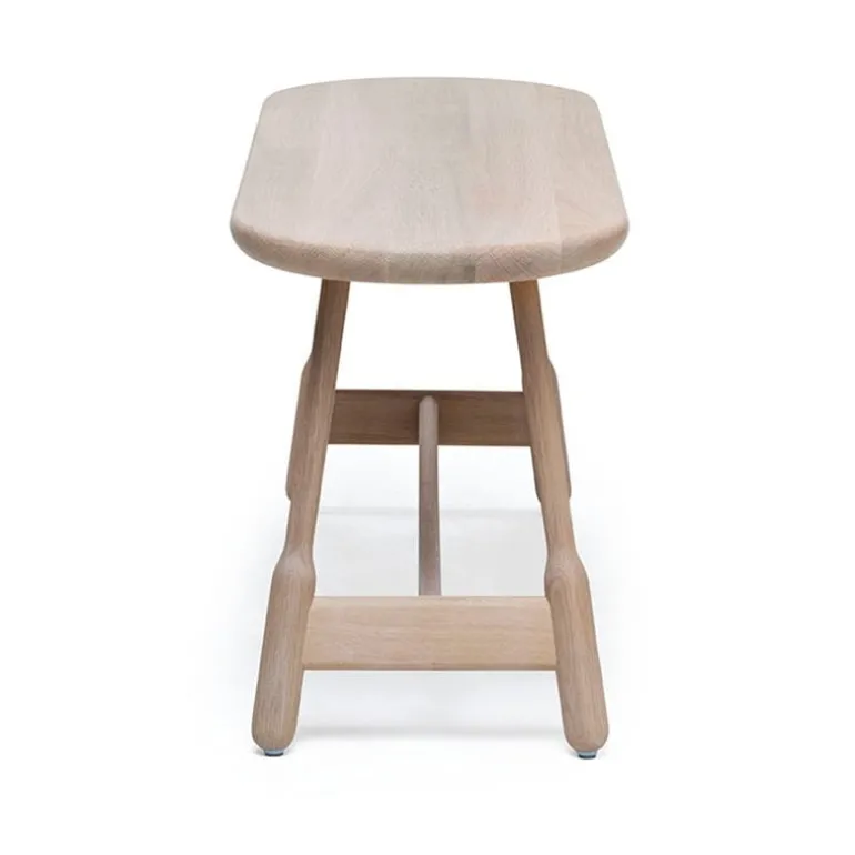 Massproductions Albert bench, white oiled oak