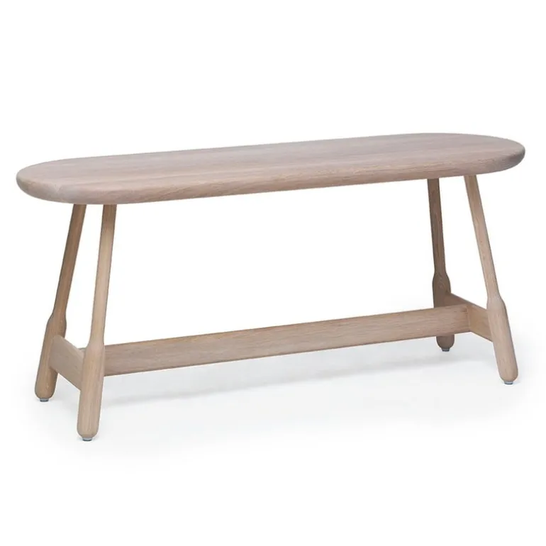 Massproductions Albert bench, white oiled oak