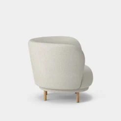 Massproductions Dandy armchair, natural oak - Sahco Safire 007