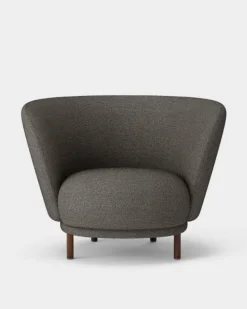 Massproductions Dandy armchair, walnut stained beech - Sacho Safire 001