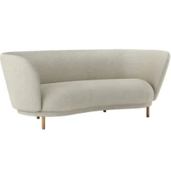 Massproductions Dandy sofa, 2-seater, natural oak - Sahco Safire 007