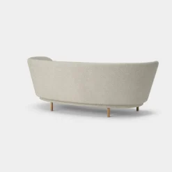 Massproductions Dandy sofa, 2-seater, natural oak - Sahco Safire 007