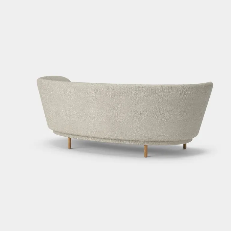 Massproductions Dandy sofa, 2-seater, natural oak - Sahco Safire 007