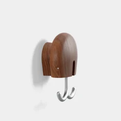 Massproductions Hercule wall hook, oiled walnut