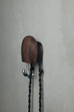 Massproductions Hercule wall hook, oiled walnut