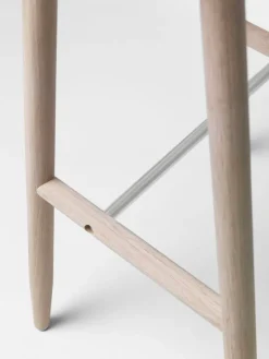 Massproductions Icha bar stool, 65 cm, white oiled oak