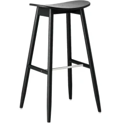 Massproductions Icha bar stool, 75 cm, black stained oak