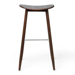 Massproductions Icha bar stool, 65 cm, walnut stained beech