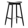Massproductions Icha bar stool, 65 cm, black stained oak