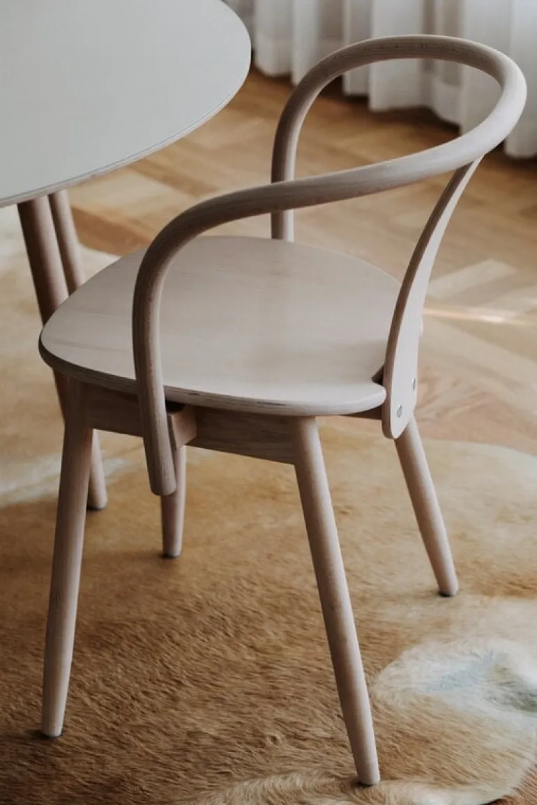 Massproductions Icha chair, white oiled beech