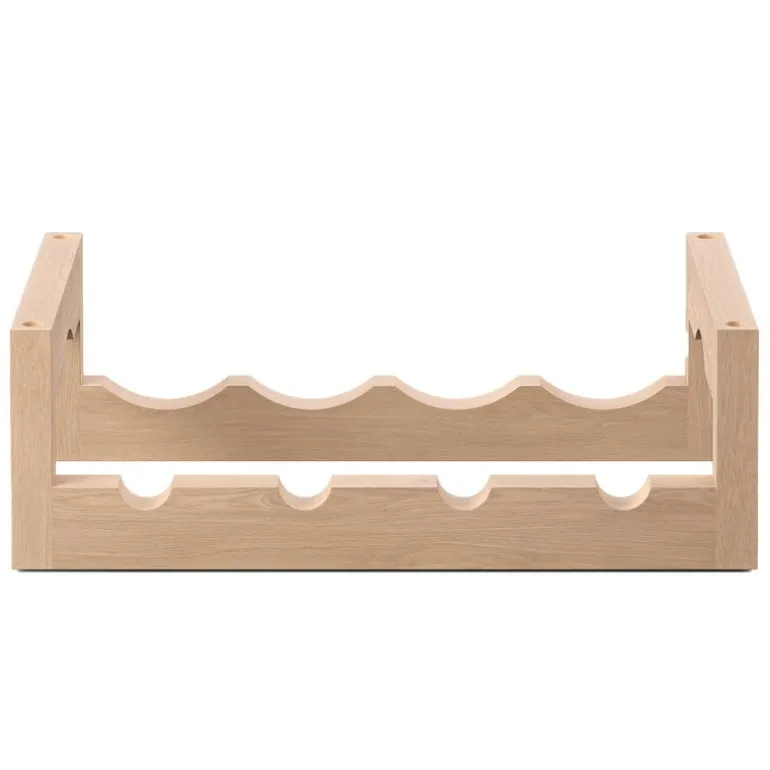 Massproductions Silo stackable wine rack, oiled ash