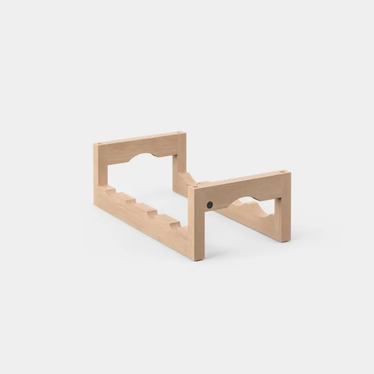 Massproductions Silo stackable wine rack, oiled ash