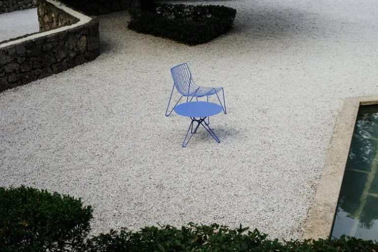 Massproductions Tio table, 60 cm, low, overseas blue